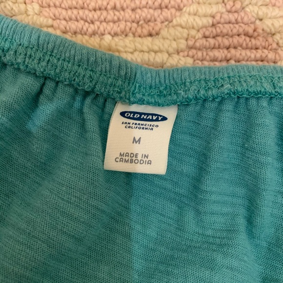 Green off the shoulder ruffle top - Picture 3 of 4